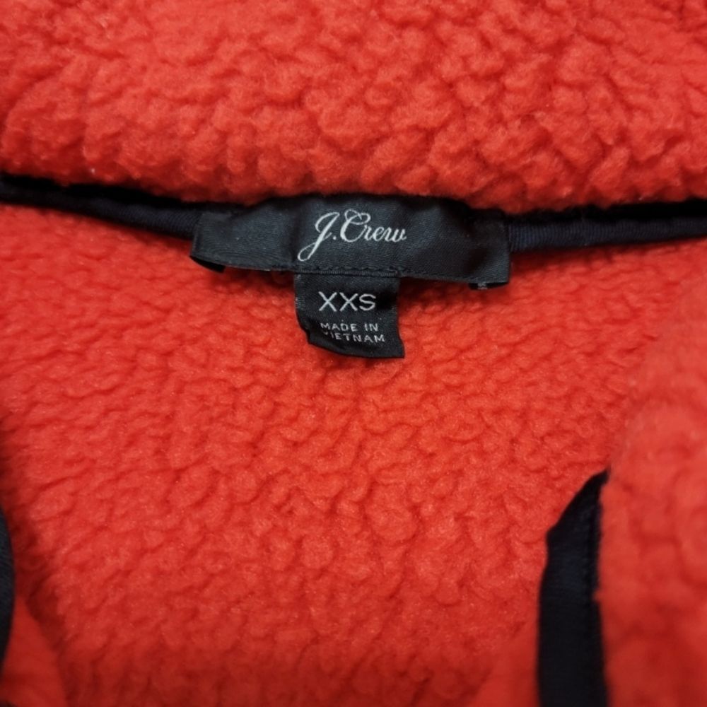J.Crew Sweater Size XXS J. Crew Sherpa Fleece Sweater Teddy Pullover Sweater Red - Picture 6 of 6